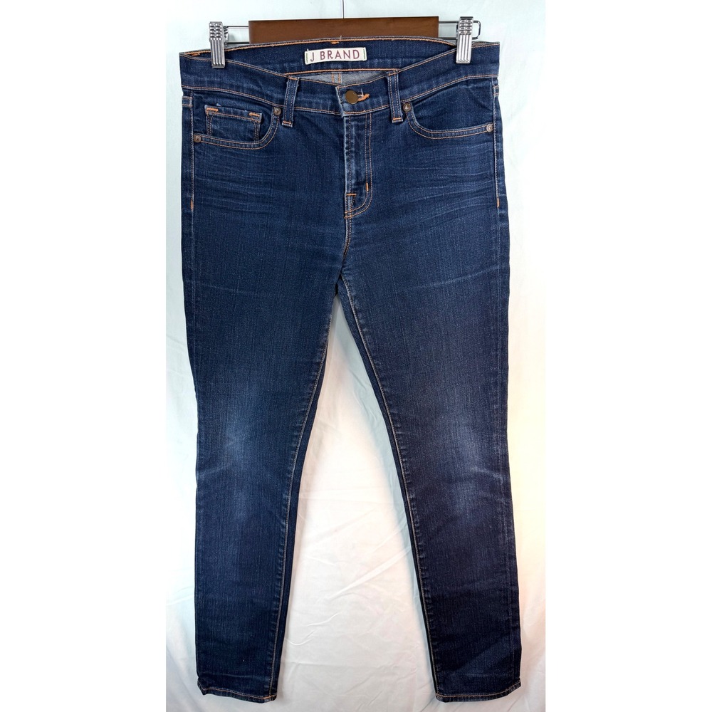J Brand 811C012 Mid Rise Skinny Jeans Ink Indigo Blue Size 28